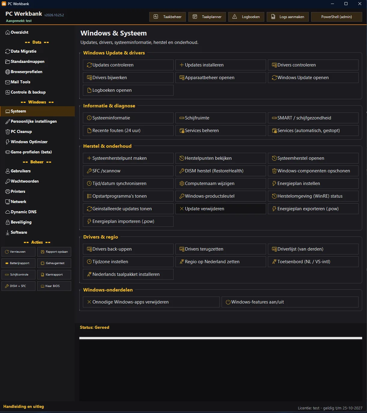 Windows en Systeem: updates, drivers, SFC, DISM, herstelpunten en Windows-onderdelen
